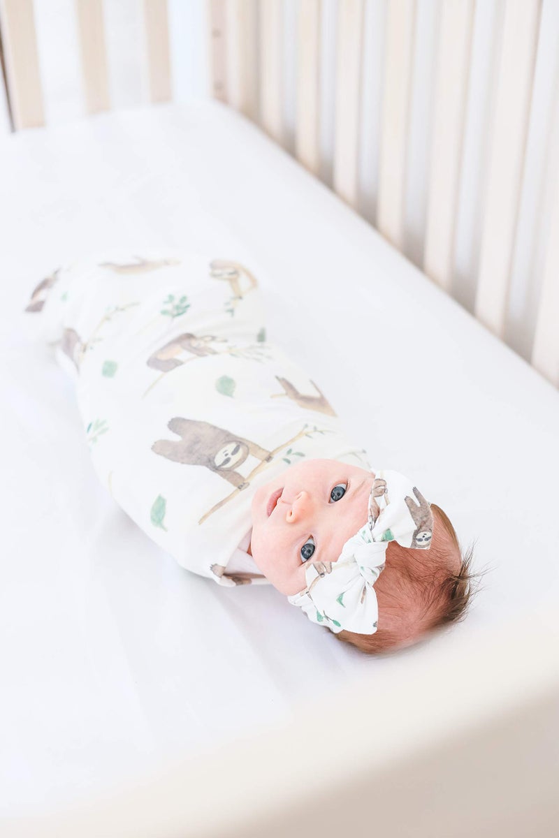 Copper Pearl Baby Bows: Stylish Headbands for Baby Girls, Premium Soft and Stretchy Baby Headbands, Perfect for Newborns, Trendy Designs - Noah - Image 5